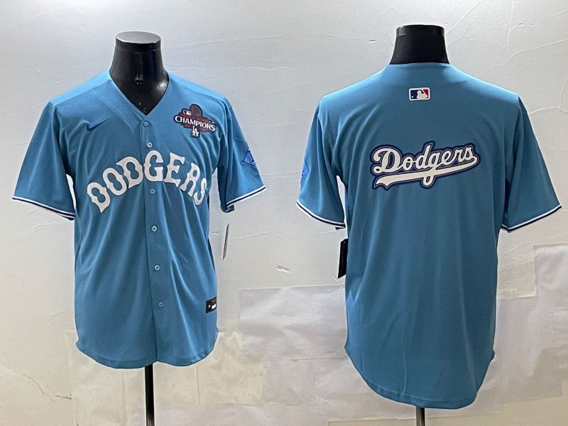 Men Los Angeles Dodgers Blank Light Blue Throwback Game 2025 Nike MLB Jersey style 13->los angeles dodgers->MLB Jersey